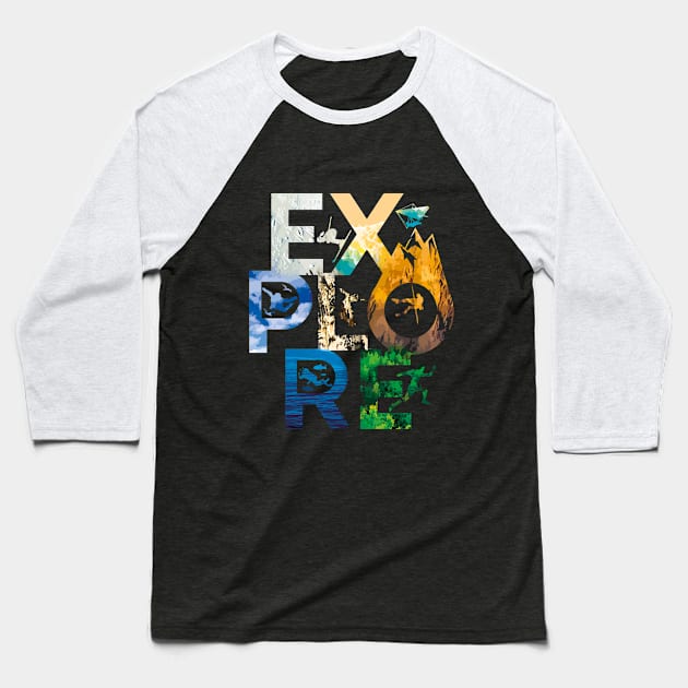 EXPLORE Baseball T-Shirt by createe